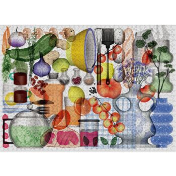 Puzzles de 1 000 pièces – Cuisine – Puzzle premium à coupe aléatoire pour adultes – Petit lot par Cloudberries 2