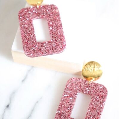 Rec Roses Earrings