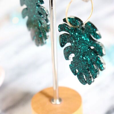 Emerald Palm Tree Earrings