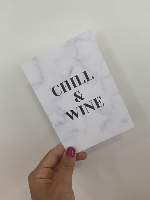 Chill & wine - postkarte