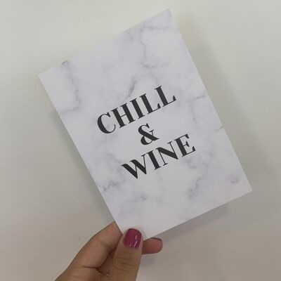 Chill & wine - postkarte