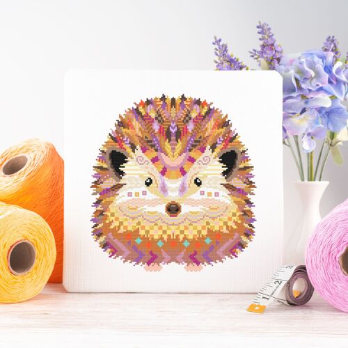 Mandala Hedgehog Cross Stitch Sewing Craft Kit