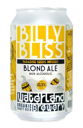 Billy Bliss - Bière blonde sans alcool  0,3% - 33CL