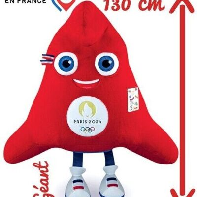 Riesiges Plüschtier, offizielles Maskottchen der Olympischen Spiele Paris 2024 – 130 cm – hergestellt in Frankreich