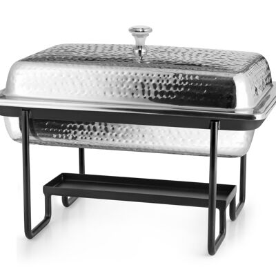 CHAFING DISH RECTANGLE HAMMERED 4L 40CM