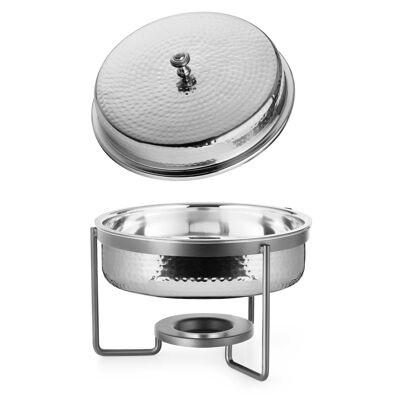 CHAFING DISH RUND GEHÄMMERT 5L