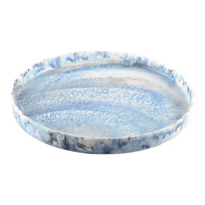 ROUND CLOUD BLUE RESIN TRAY