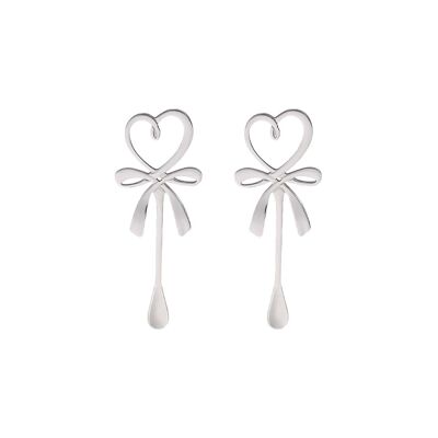 SILVER HEART SPOONS - SET OF 2