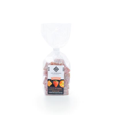 Pâtes de fruits fraise de Plougastel & caramel au beurre salé - sachet 125g