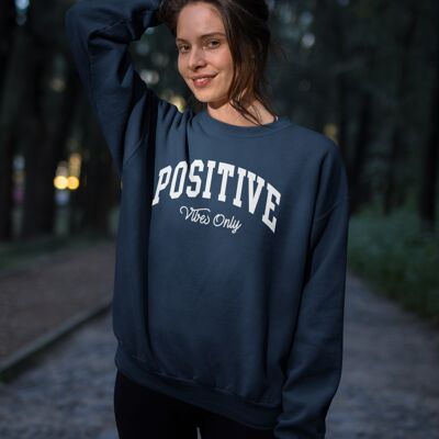 Positive Vibes Only Women's Jumper In Navy