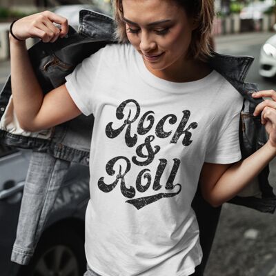 Rock & Roll Organic Cotton White T Shirt