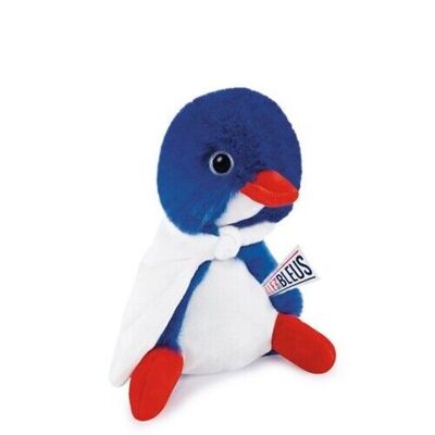 Go the Blues - Cocorico blue chick plush toy with supporter cape - 20 cm
