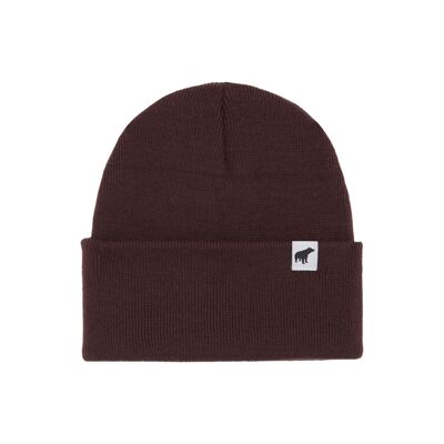 Plum Tag Beanie