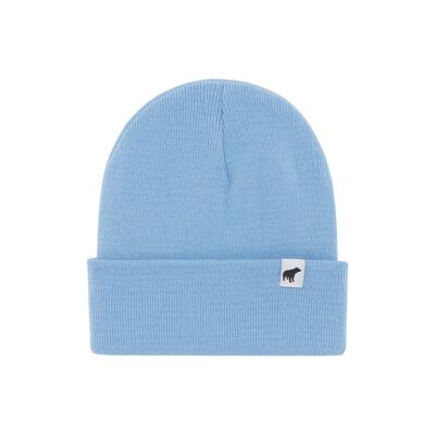 Himmelblaue Tag-Beanie