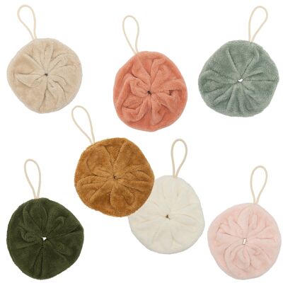 Flor de ducha para bebés y niños en esponja de bambú rosa rubor