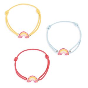 Bijoux enfants filles- Bracelet lacet Arc-en-ciel