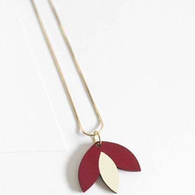 Blütenblatt-Blumen-Halskette | Moderne geometrische Halskette | lange Halskette