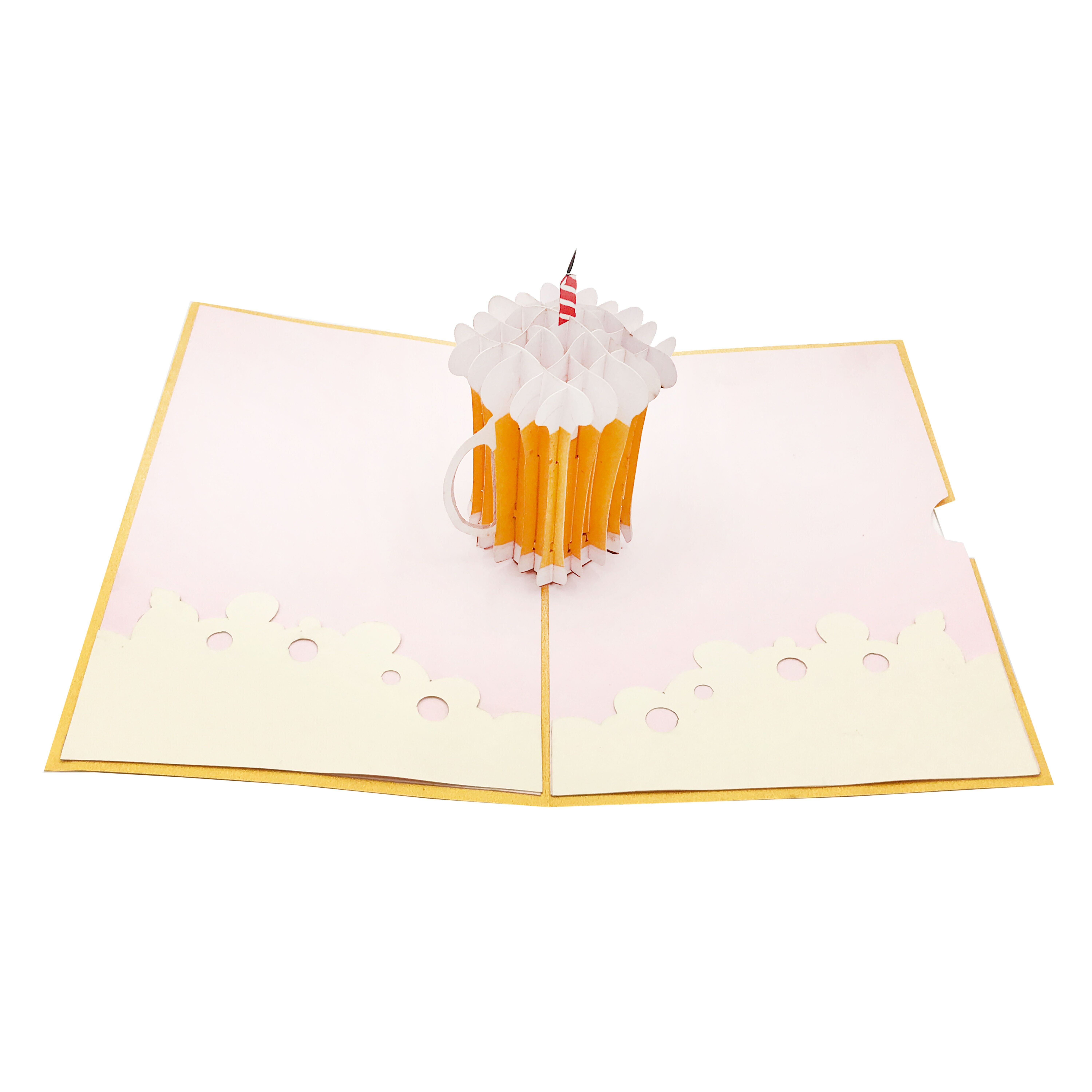 Biglietto di Auguri Popup Origami Happy Beer Day