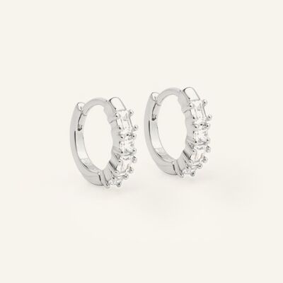 Charlie mini hoop earrings - Silver