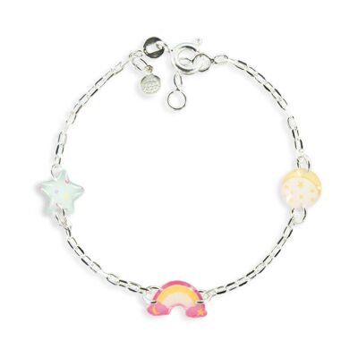 Children's jewelry for girls - 3 Rainbow pattern bracelet