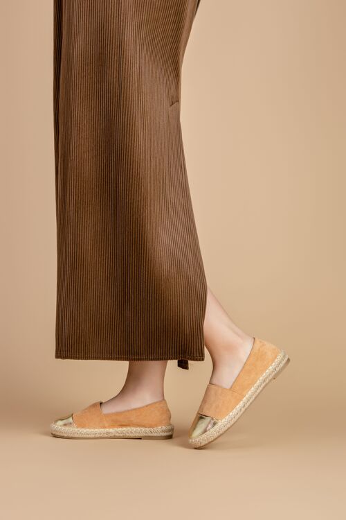 Espadrilles en suédine Camel