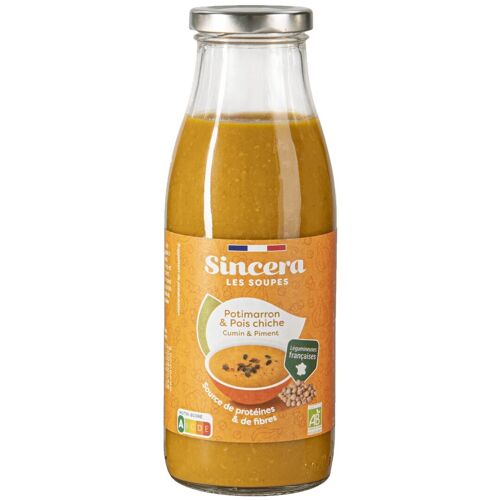 Soupe Repas Potimarron & Pois Chiche Cumin Piment Bio 480mL