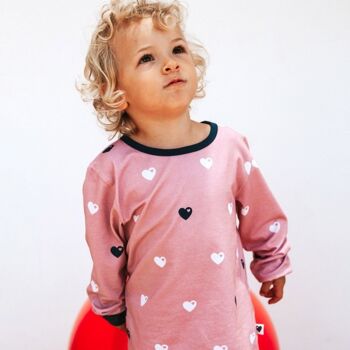 Pyjama enfant coeurs-rose-128 4