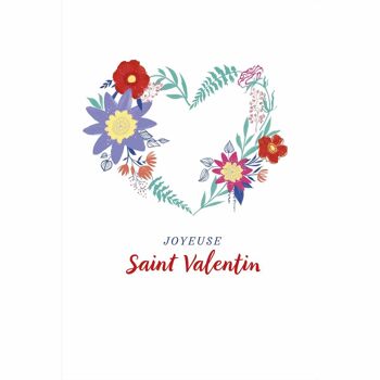 Carte Saint-Valentin - Couronne de fleurs 2