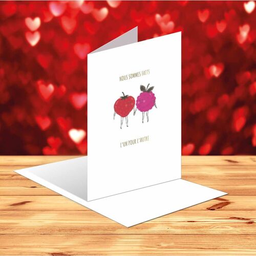 Carte Saint-Valentin - Couple de fruits