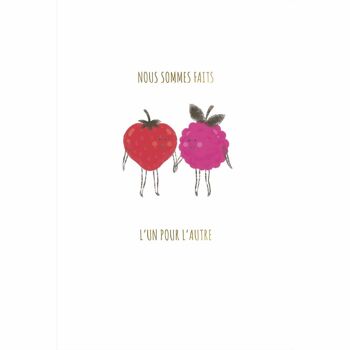 Carte Saint-Valentin - Couple de fruits 2