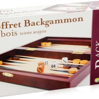 Mahagoni-Backgammon 28X15CM