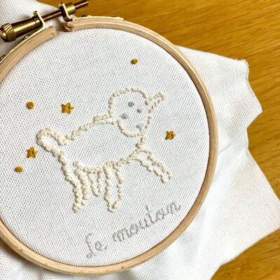 Französische Bausätze – 15 x 15 cm Lizenz – Kleiner Prinz® – „Zeichne mir ein Schaf“