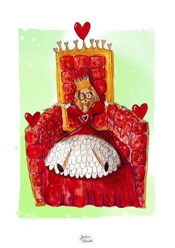 Carte de St Valentin. La princesse de coeur 4