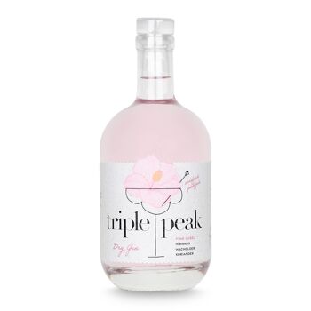 Étiquette rose Gin Triple Peak 3