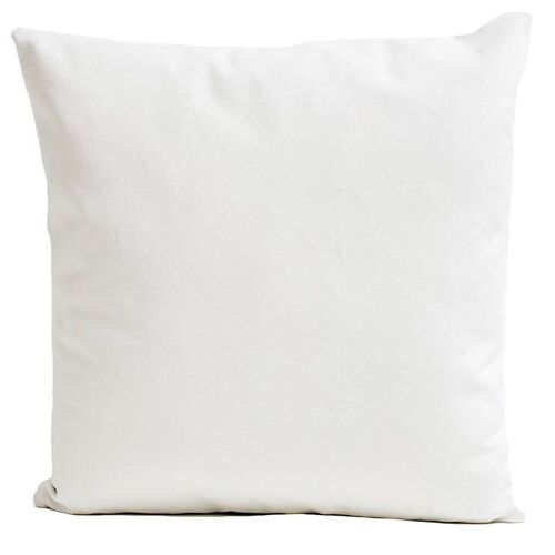 Coussin velours blanc carré