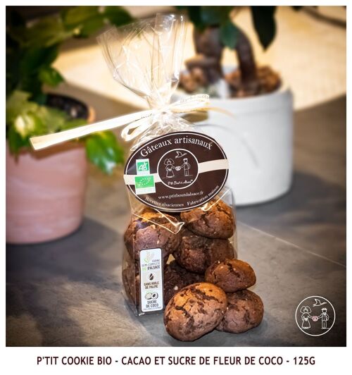 P'tit Cookie bio - Cacao et Sucre de Fleur de Coco - 125g (Sachet)