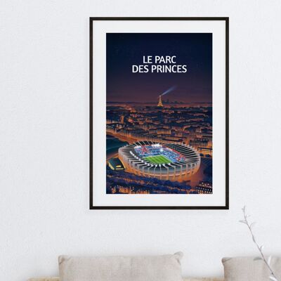 Fußballplakat - Paris und sein Stadion Le Parc des Princes