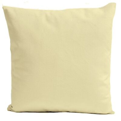 Square yellow velvet cushion