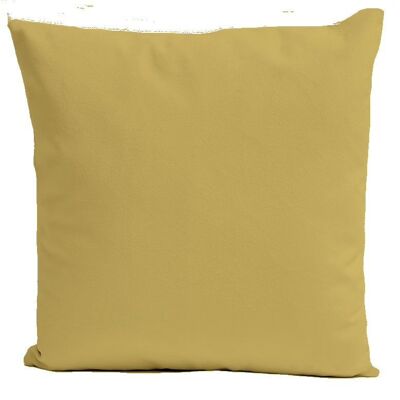 Cuscino quadrato in velluto giallo oro