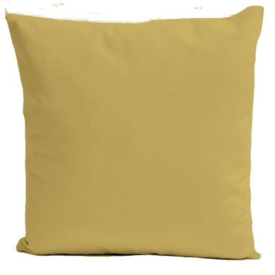 Coussin velours jaune doré carré