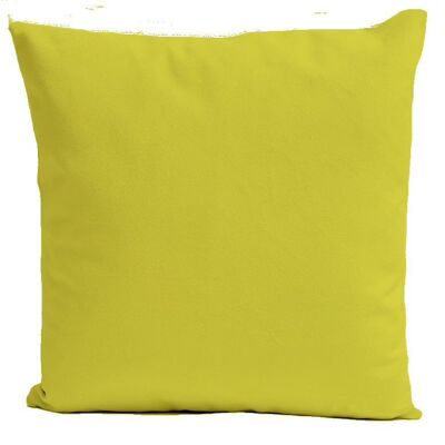 Coussin velours vert anis carré