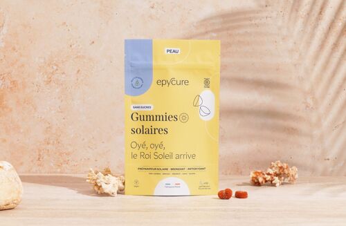 GUMMIES SOLAIRES SANS SUCRES - 1 MOIS DE CURE -  2 gummies / jour