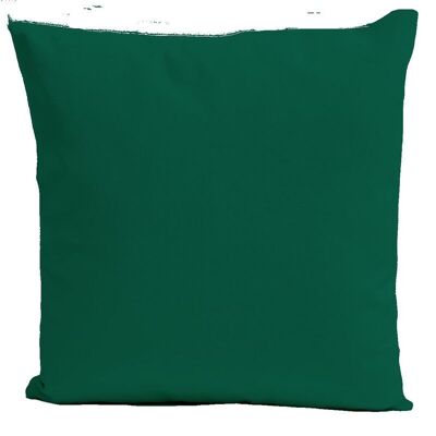 Square pine green velvet cushion