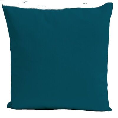 Square duck blue velvet cushion