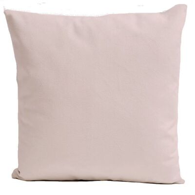 Square light pink velvet cushion