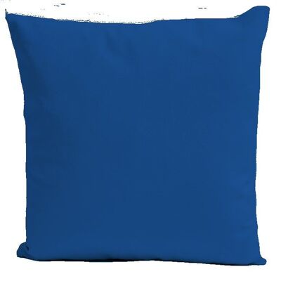 Square royal blue velvet cushion