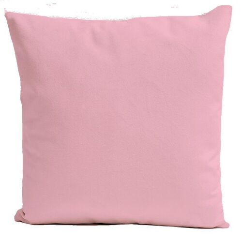 Coussin velours rose barbie carré