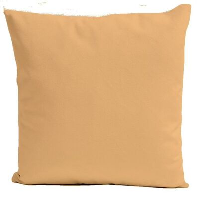 Soft orange velvet square cushion