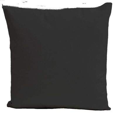 Square dark gray velvet cushion