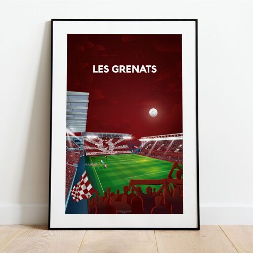 Affiche football - Metz et l'ambiance Grenat